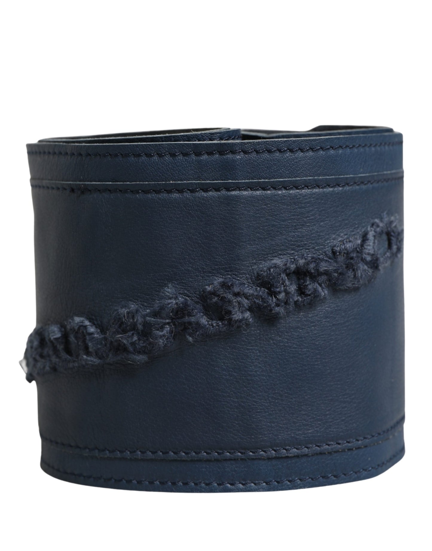 Ermanno Scervino Blue Leather Wide Waist Belt for Women