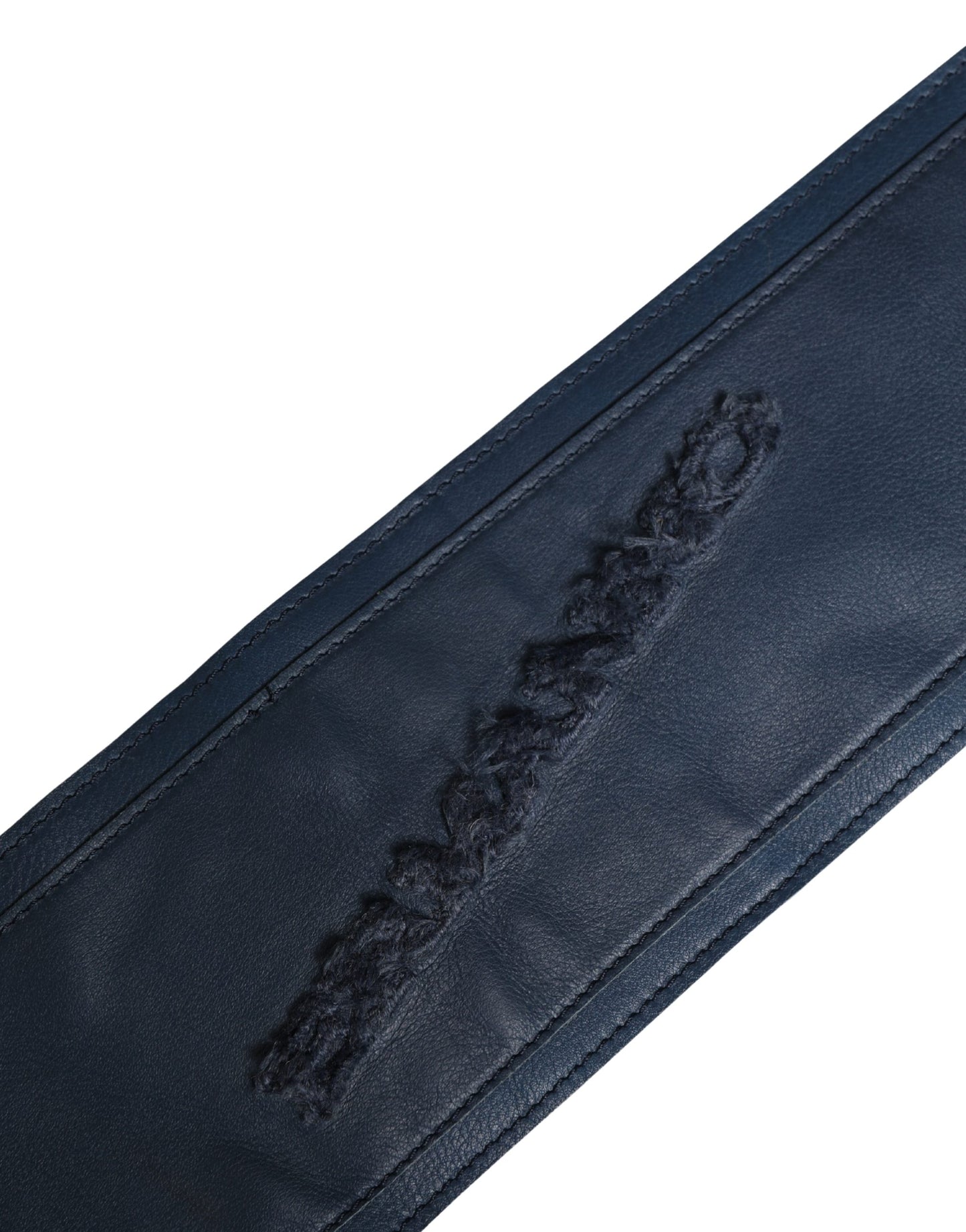 Ermanno Scervino Blue Leather Wide Waist Belt for Women