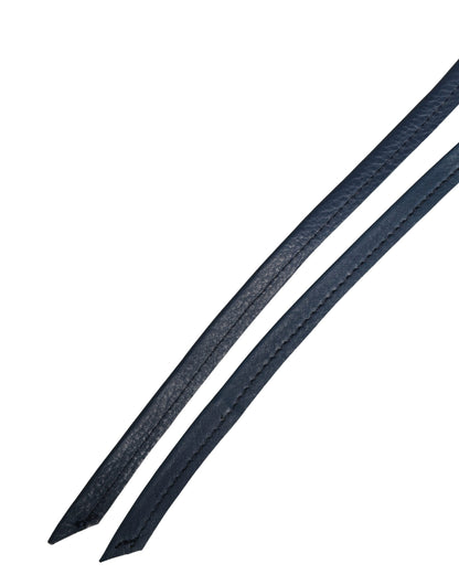 Ermanno Scervino Blue Leather Wide Waist Belt for Women