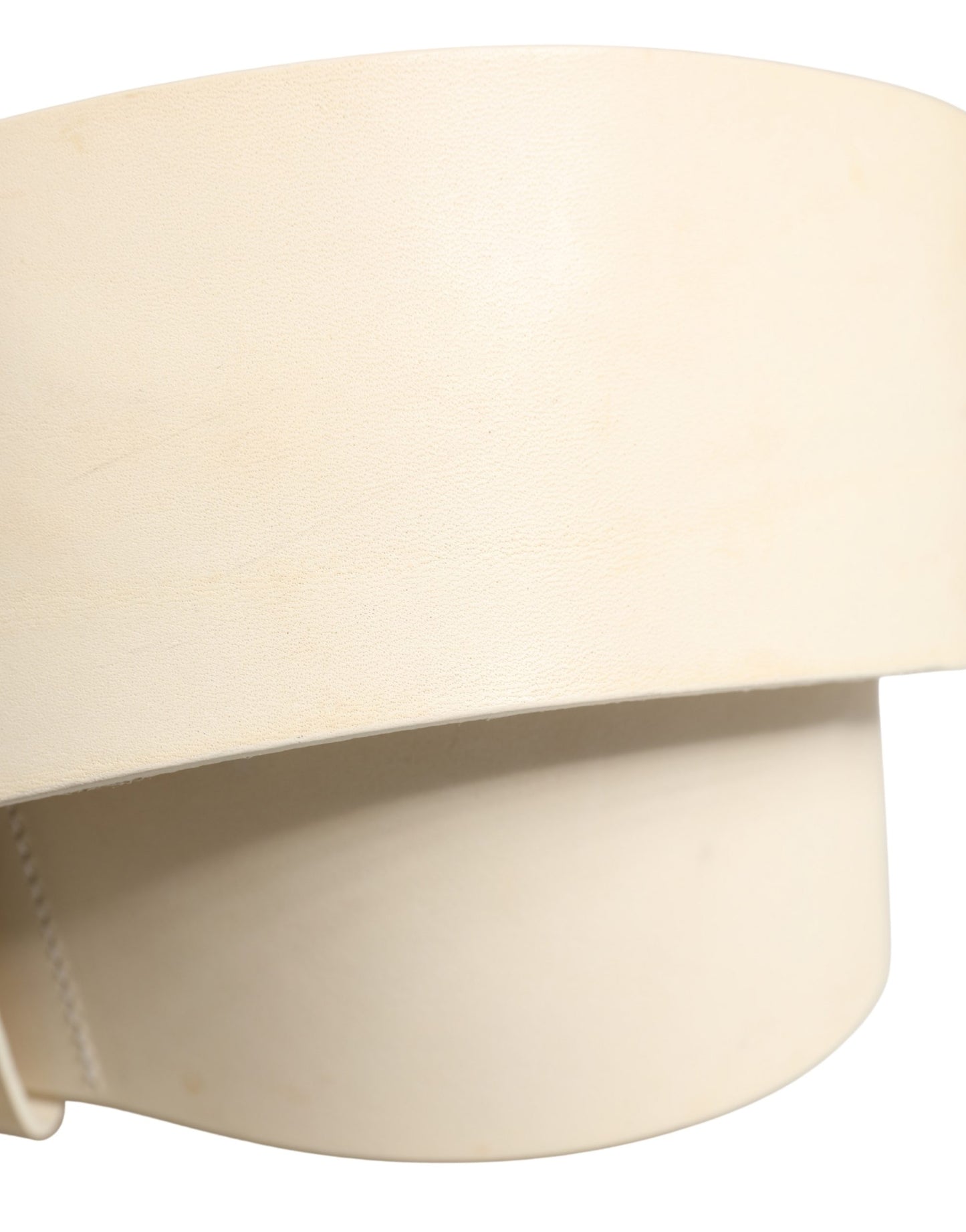 Cavalli Class Off White Leather Waist Belt - Preowned with Character