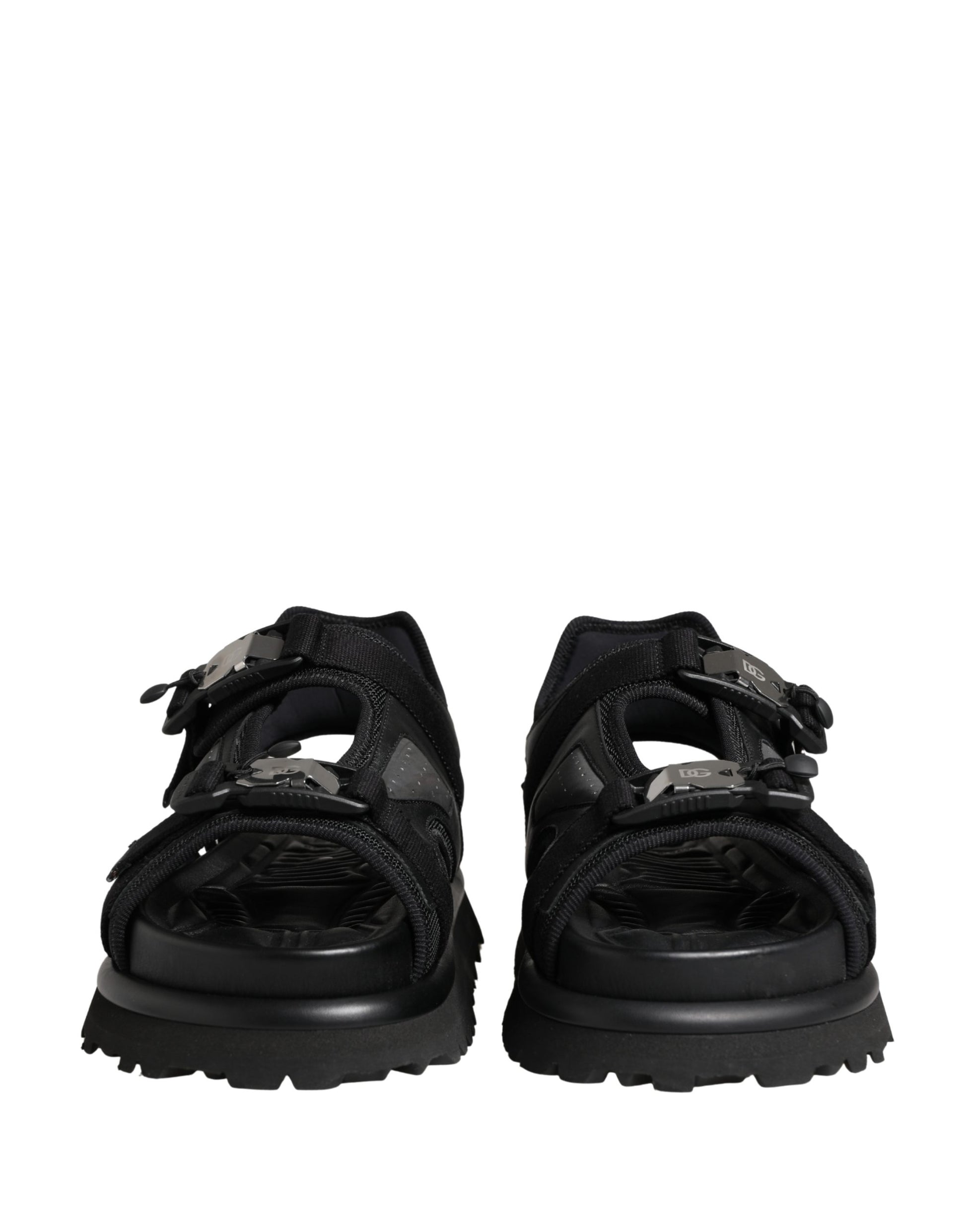 Dolce & Gabbana Black Logo Detailed Men's Chunky Sandals