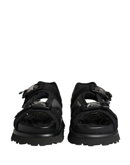 Dolce & Gabbana Black Logo Detailed Men's Chunky Sandals