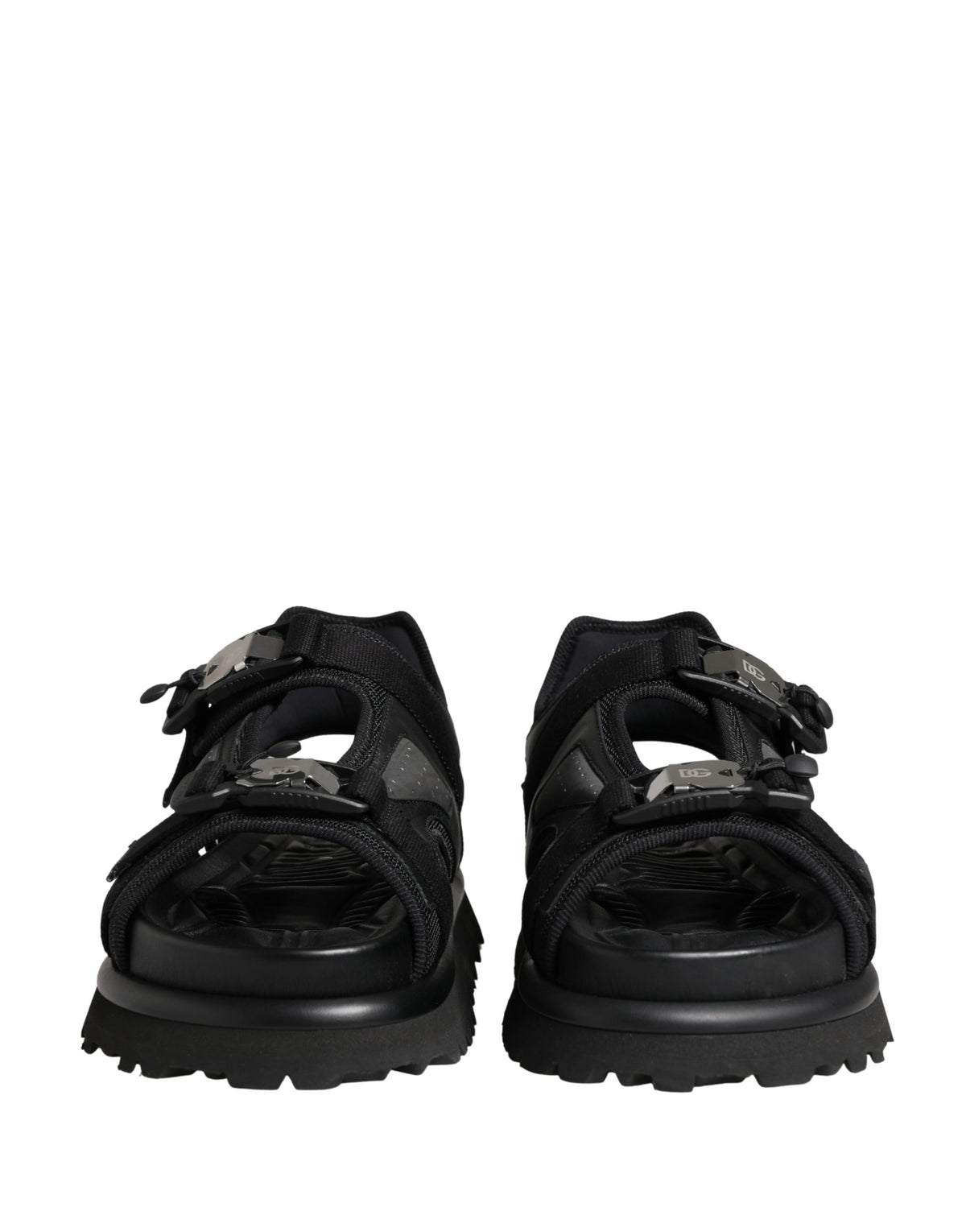 Dolce & Gabbana Black Logo Detailed Men's Chunky Sandals