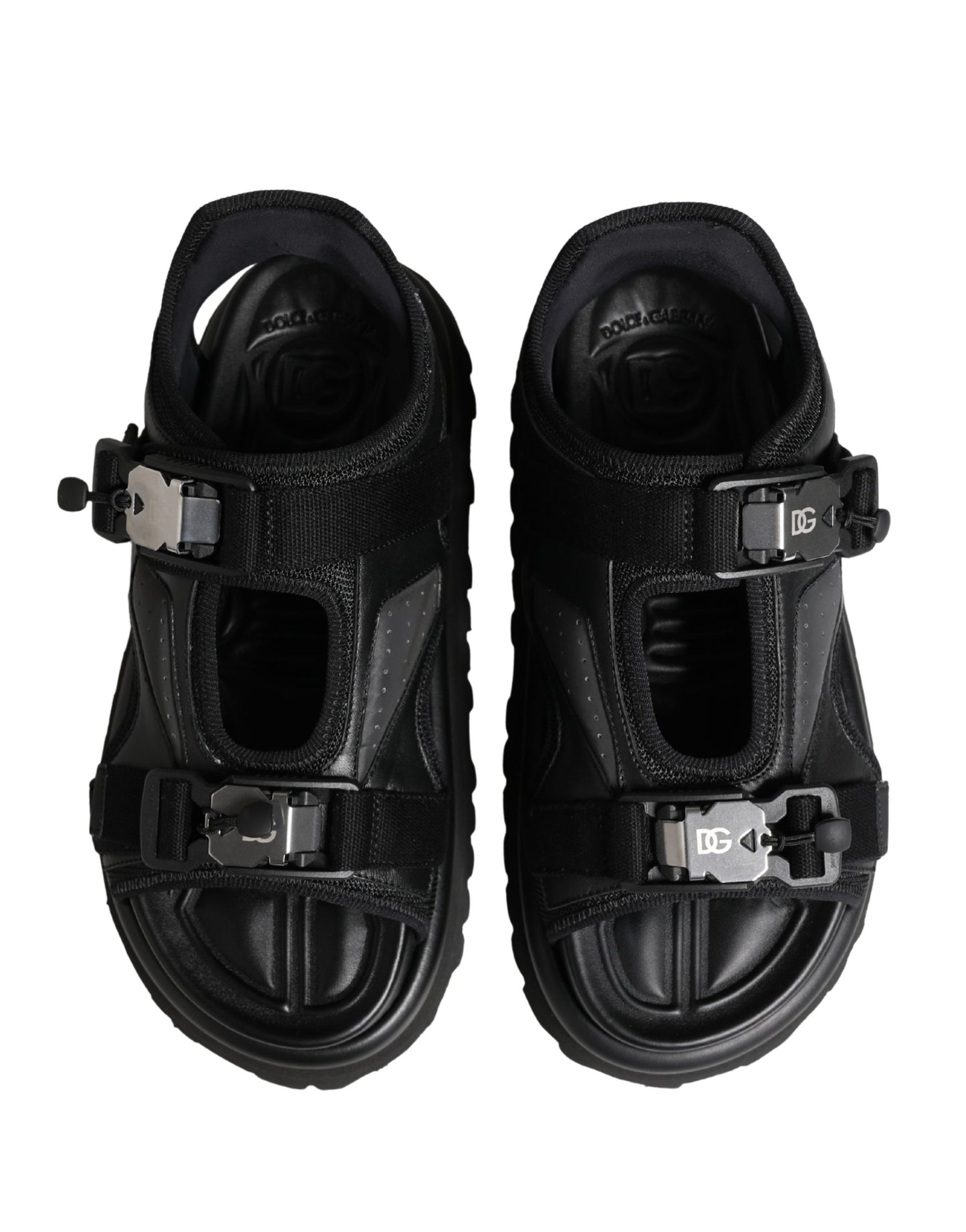 Dolce & Gabbana Black Logo Detailed Men's Chunky Sandals