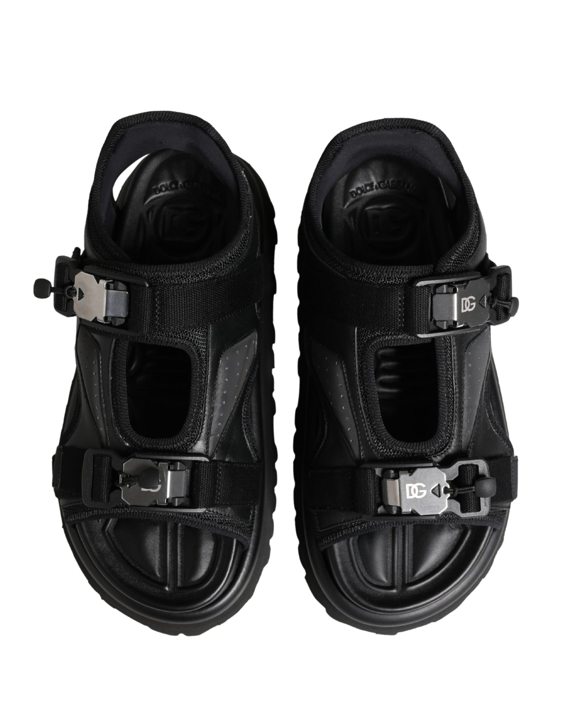 Dolce & Gabbana Black Logo Detailed Men's Chunky Sandals