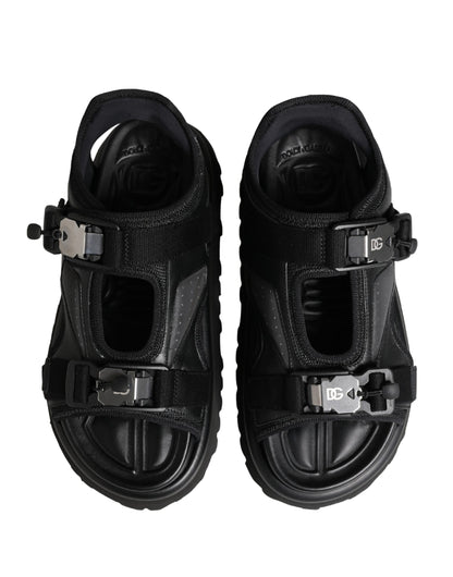 Dolce & Gabbana Black Logo Detailed Men's Chunky Sandals