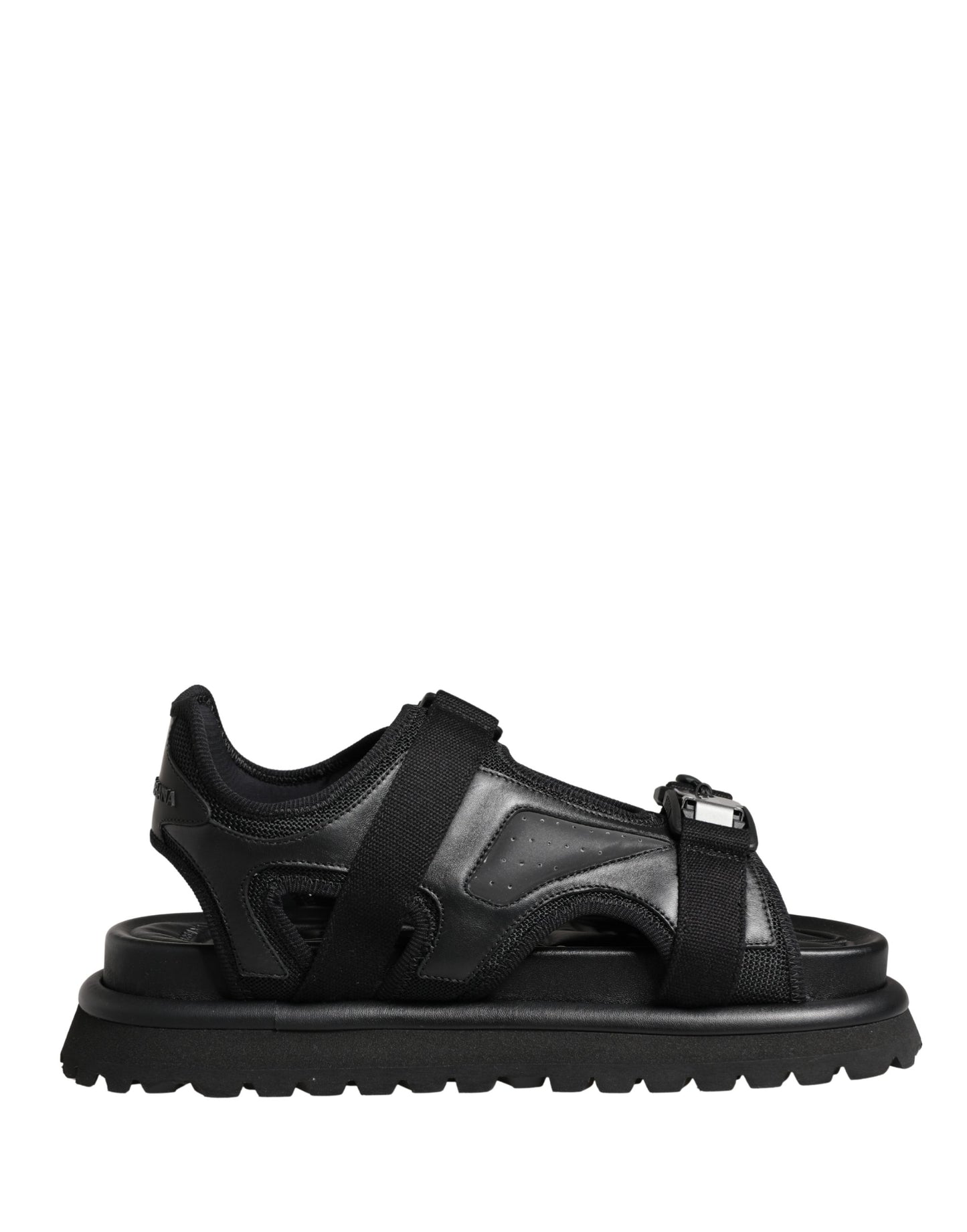 Dolce & Gabbana Black Logo Detailed Men's Chunky Sandals