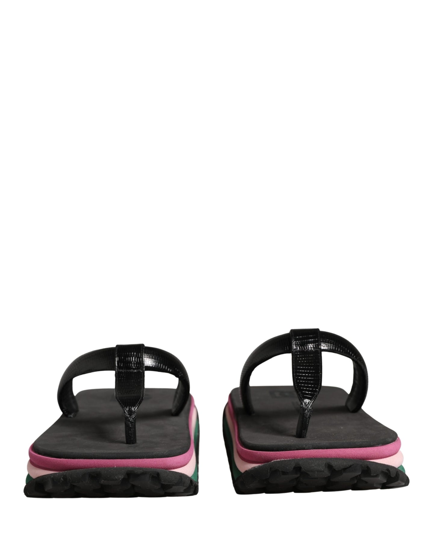 Dolce & Gabbana Multicolor Rubber Chunky Flip Flops