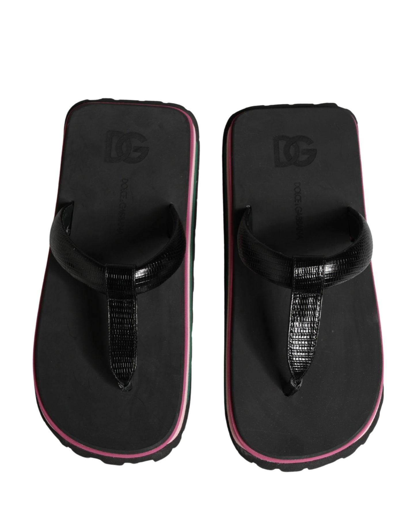 Dolce & Gabbana Multicolor Rubber Chunky Flip Flops