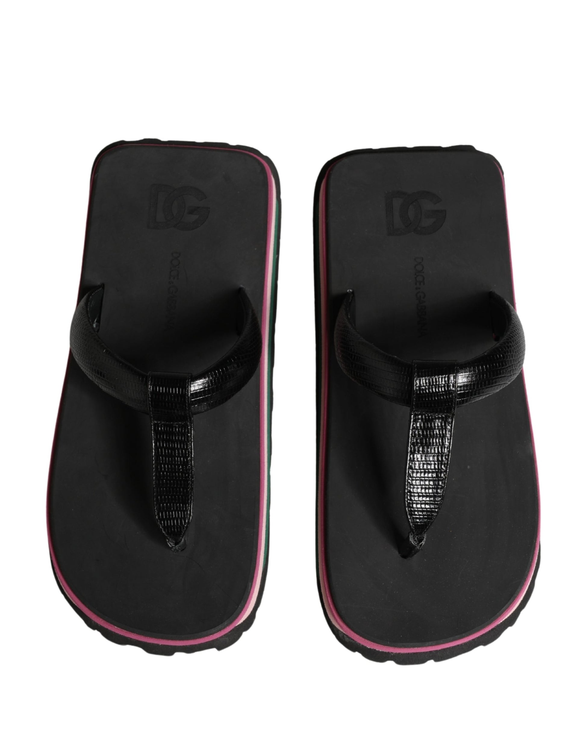 Dolce & Gabbana Multicolor Rubber Chunky Flip Flops