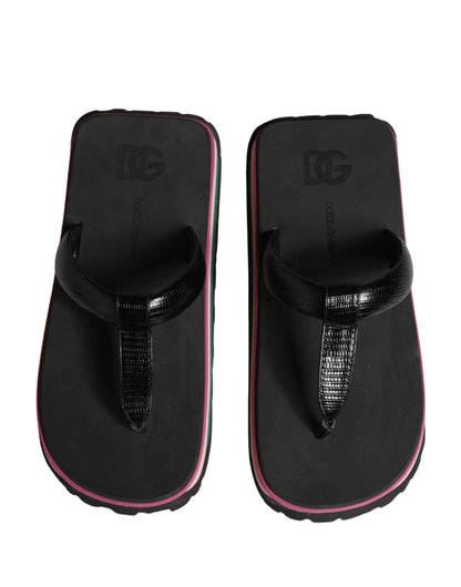 Dolce & Gabbana Multicolor Rubber Chunky Flip Flops