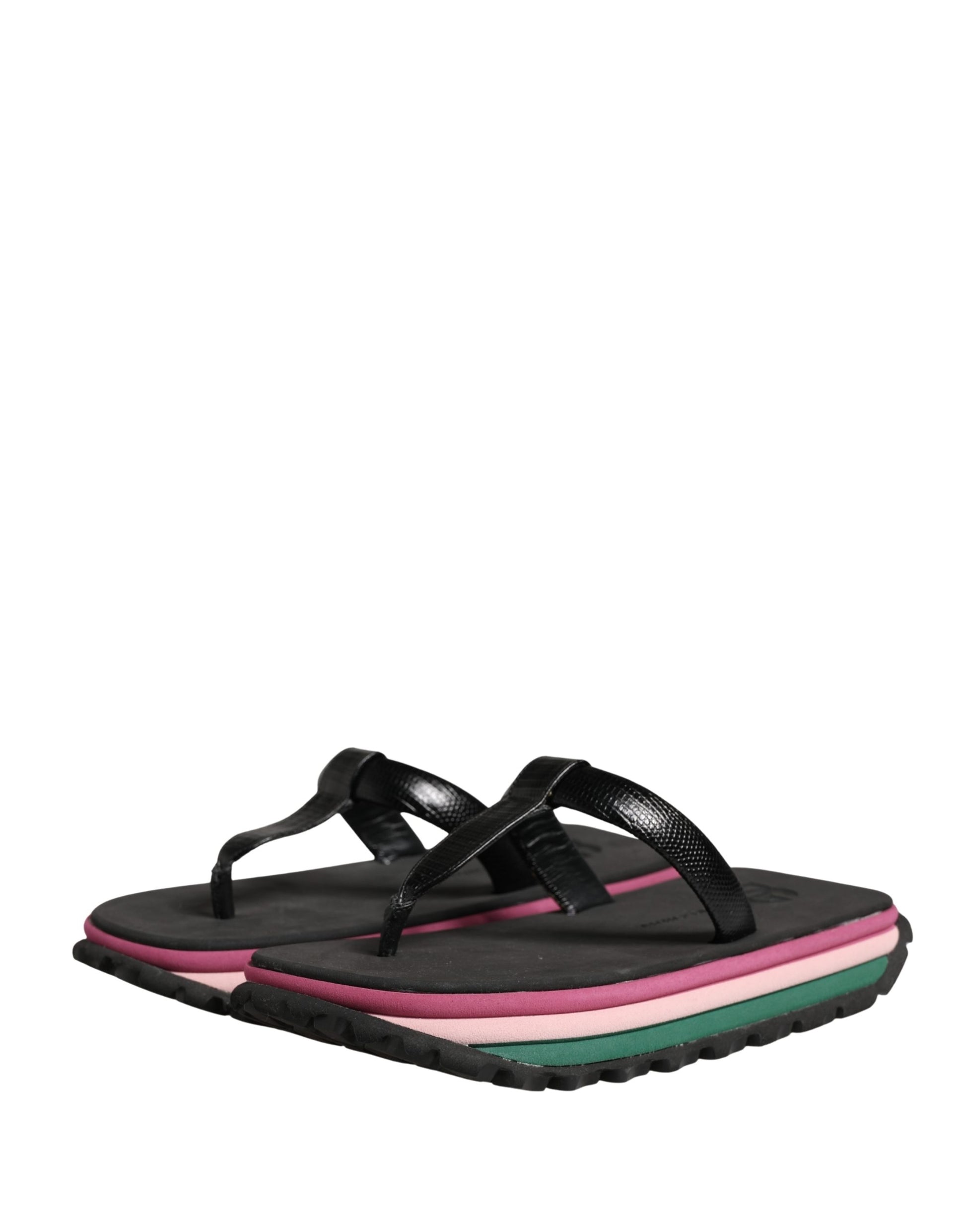 Dolce & Gabbana Multicolor Rubber Chunky Flip Flops
