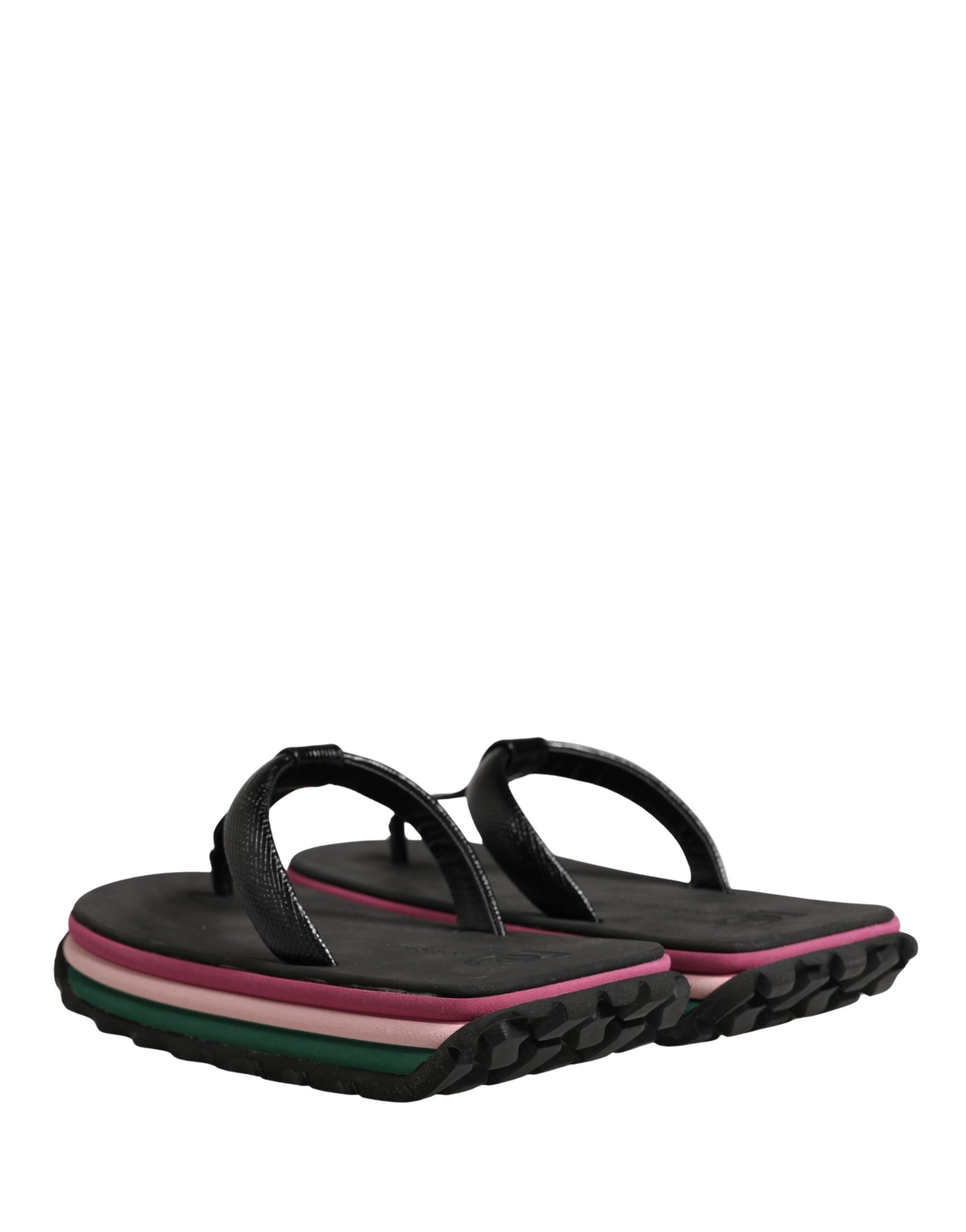 Dolce & Gabbana Multicolor Rubber Chunky Flip Flops