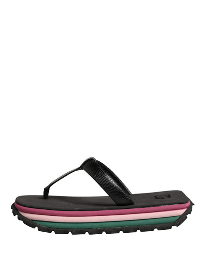 Dolce & Gabbana Multicolor Rubber Chunky Flip Flops