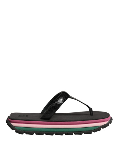 Dolce & Gabbana Multicolor Rubber Chunky Flip Flops