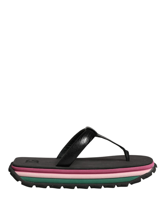 Dolce & Gabbana Multicolor Rubber Chunky Flip Flops