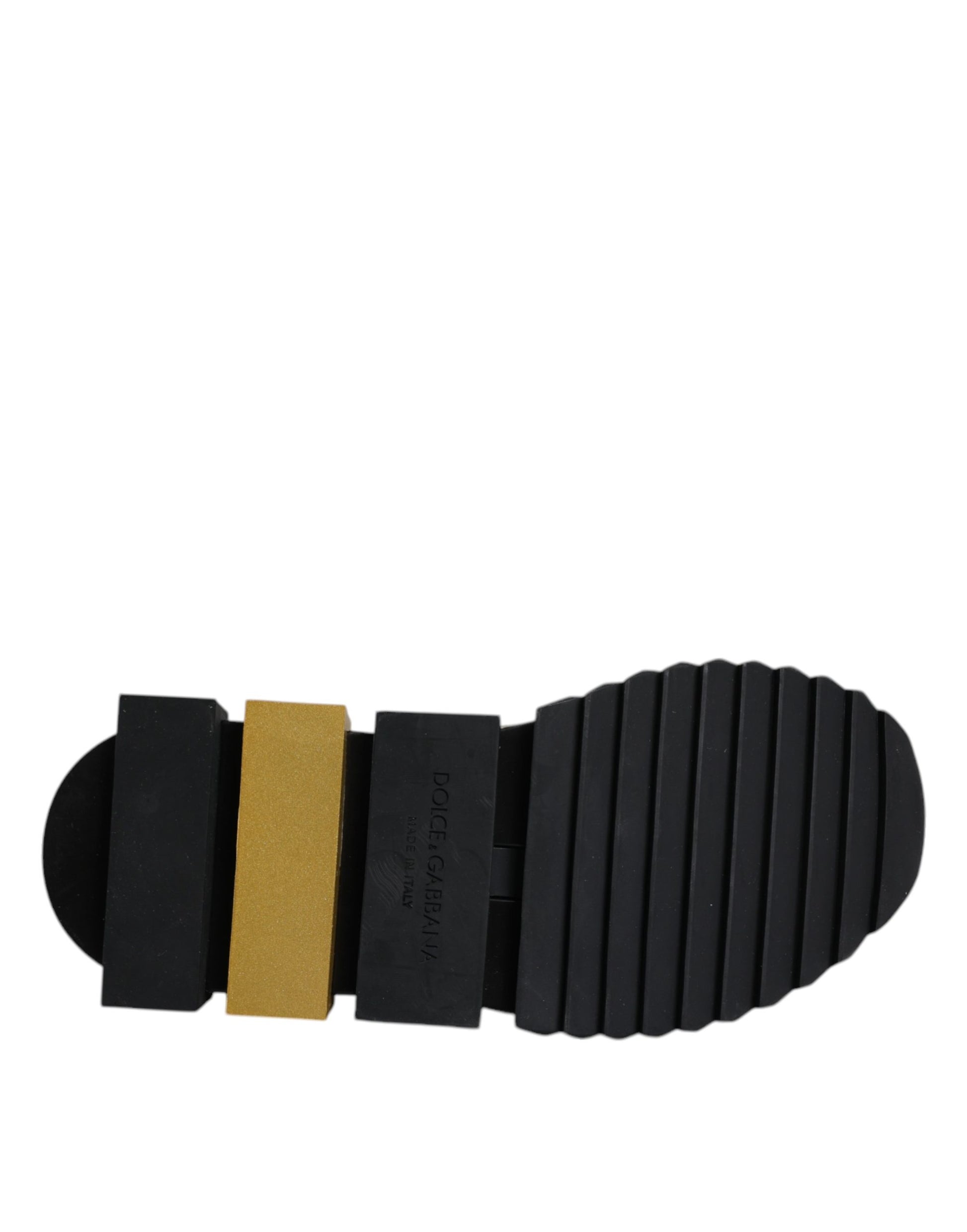 Dolce & Gabbana Gold Glitter Leopard Sorrento Sneakers