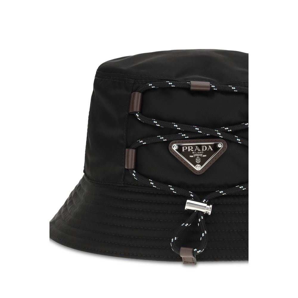 Prada Black Speedrock Re-Nylon Bucket Hat