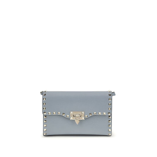 Valentino Garavani Blue Leather Small Rockstud Crossbody/Shoulder Bag