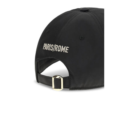 Valentino Garavani Black Cotton Cap - Chez Valentino Baseball Hat