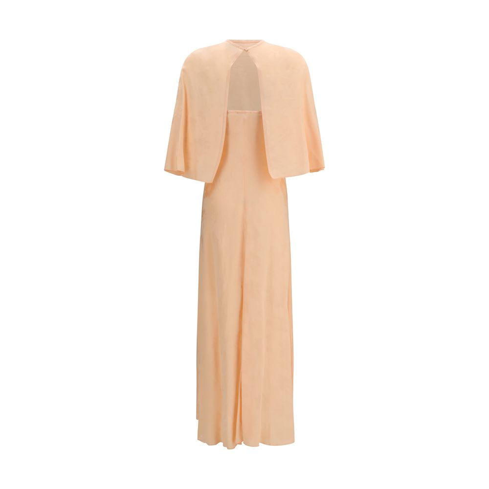 Forte_Forte Bouquet Jacquard Long Dress in Orange