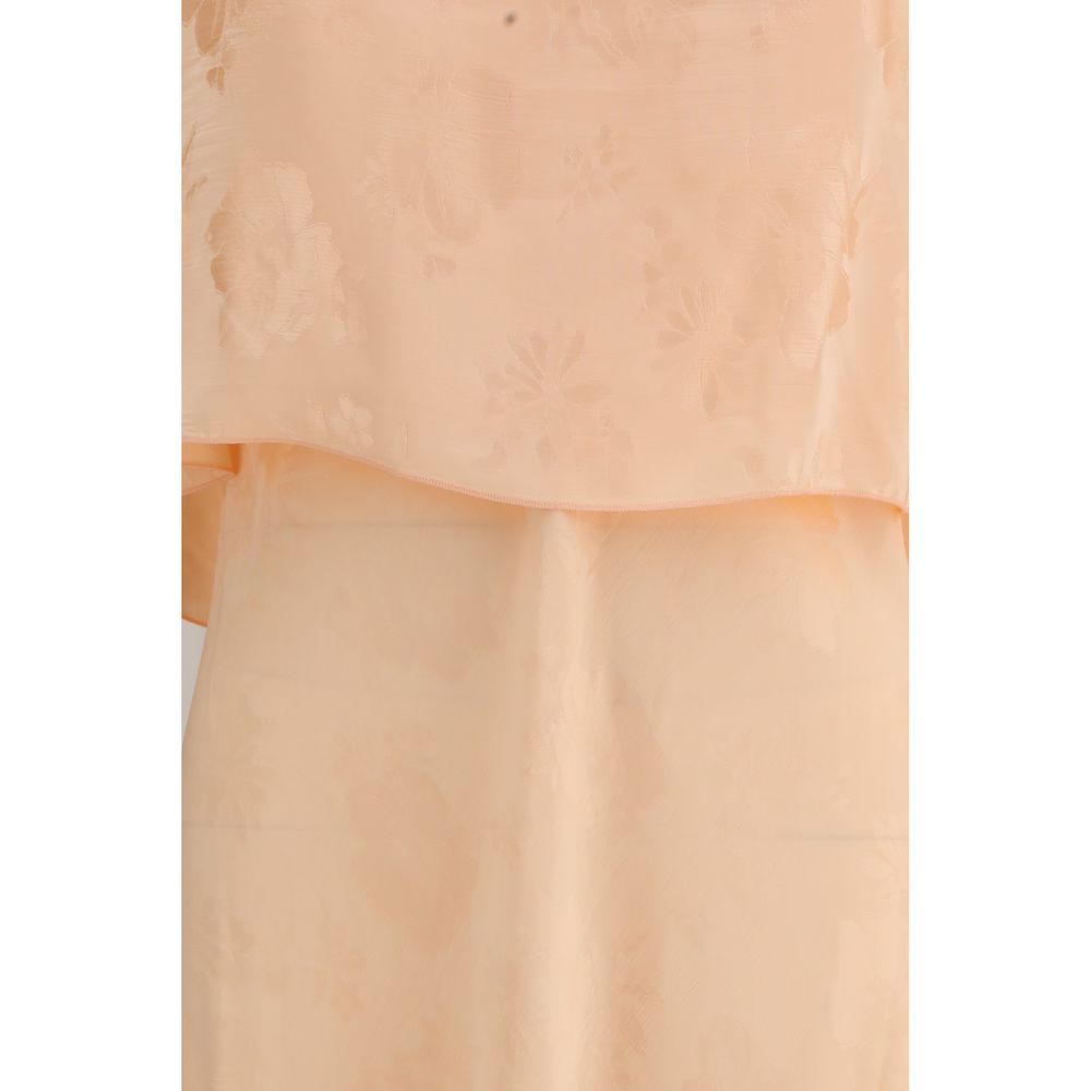 Forte_Forte Bouquet Jacquard Long Dress in Orange