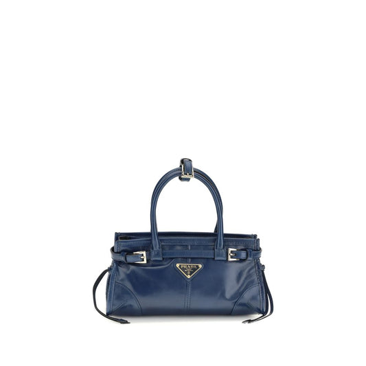 Prada Blue Calf Leather Bonnie Mini Handbag