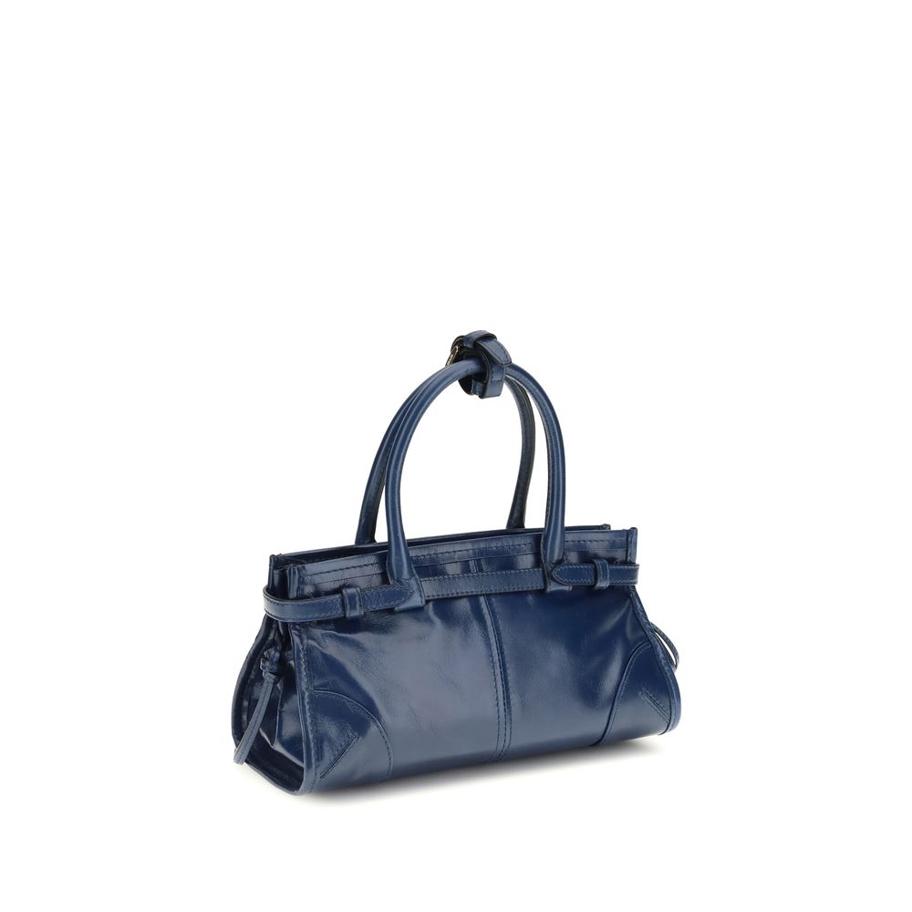 Prada Blue Calf Leather Bonnie Mini Handbag
