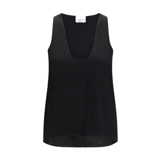 SA SU PHI Black Silk Top - Elevate Your Wardrobe with Elegance