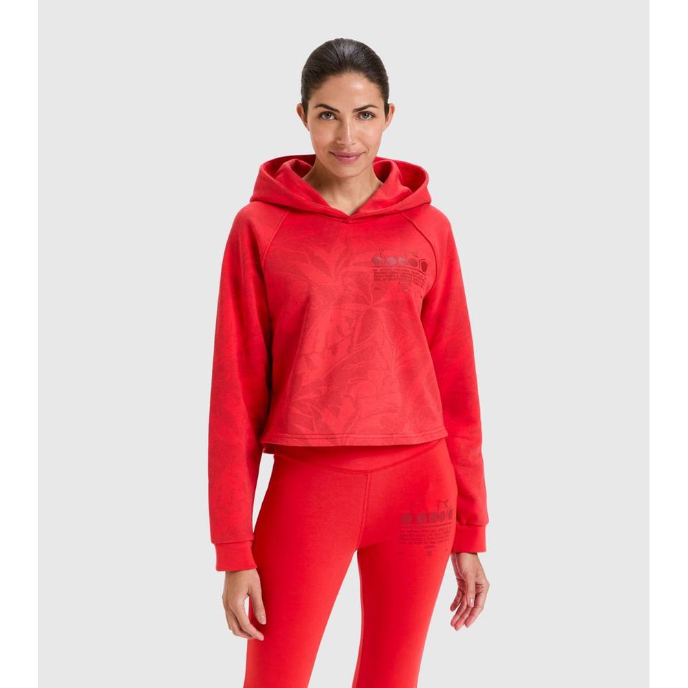 Diadora Red Cotton Sweatshirt - Bold and Stylish Comfort