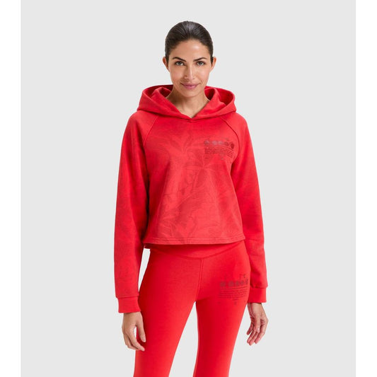Diadora Red Cotton Sweatshirt - Bold and Stylish Comfort