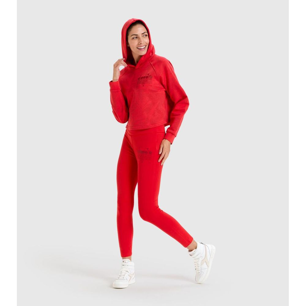 Diadora Red Cotton Sweatshirt - Bold and Stylish Comfort