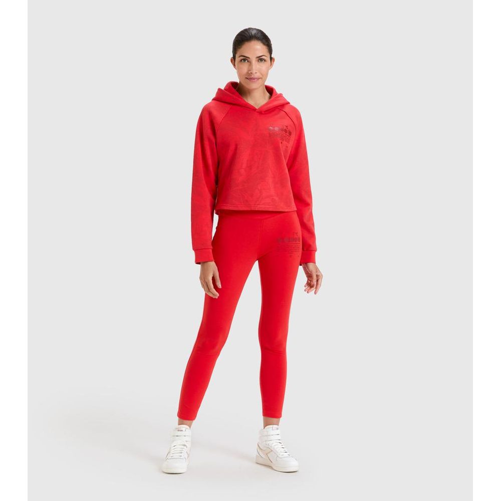 Diadora Red Cotton Sweatshirt - Bold and Stylish Comfort
