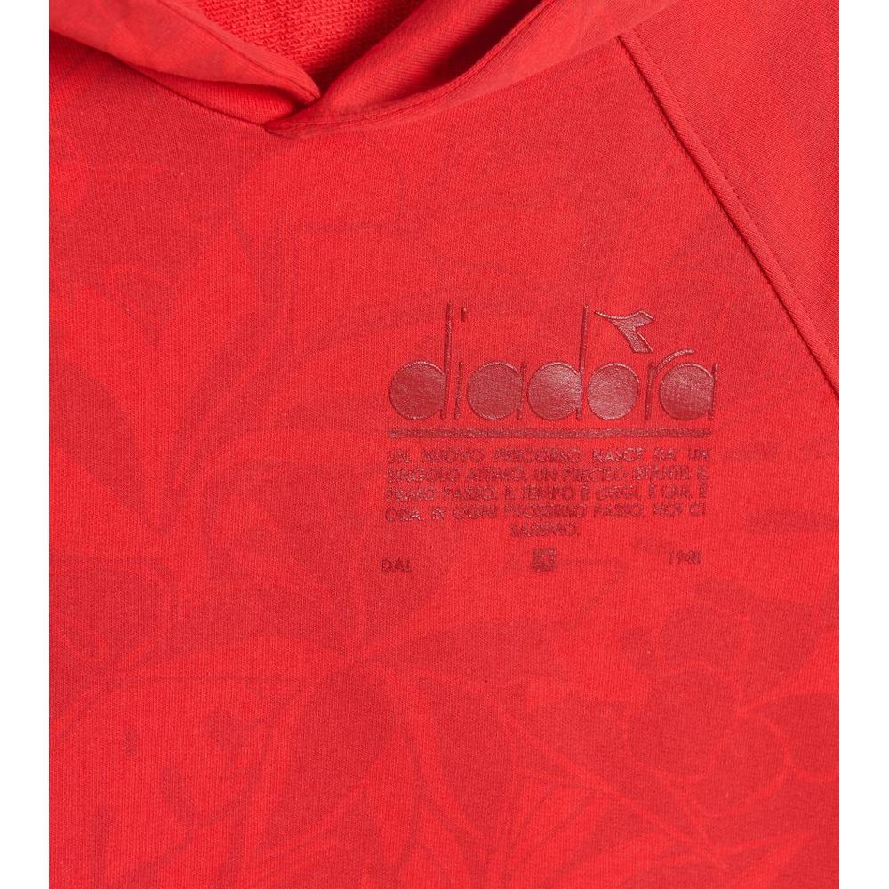 Diadora Red Cotton Sweatshirt - Bold and Stylish Comfort