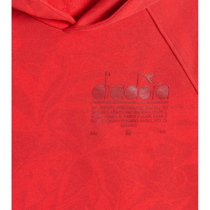 Diadora Red Cotton Sweatshirt - Bold and Stylish Comfort