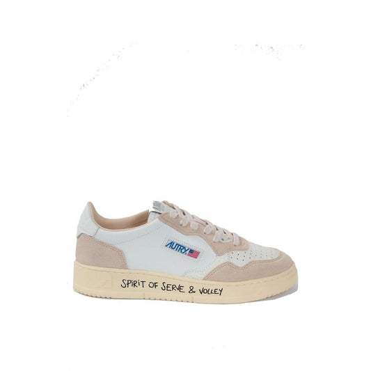 Autry White Goatskin Low Top Sneakers for Women