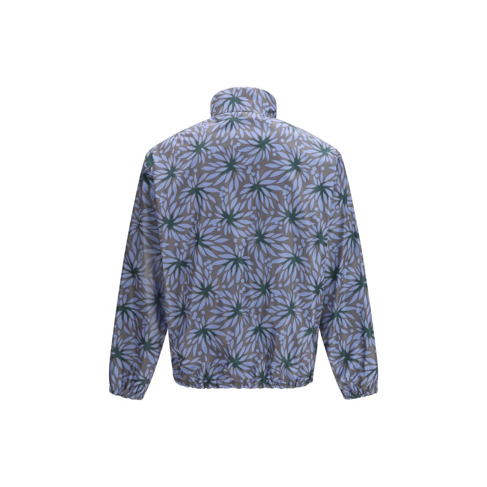 Prada Blue & Daisy Reversible Flower Print Re-Nylon Hooded Windbreaker