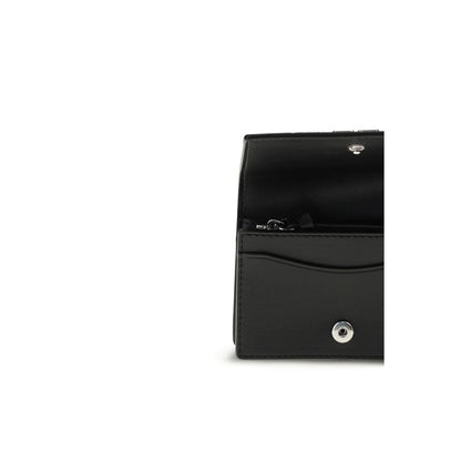 Ganni Black Polyester Wallet - Poodle Print Card Holder