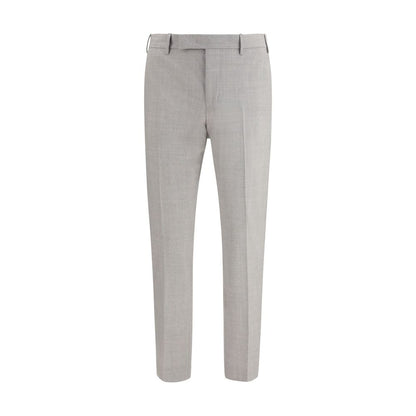 PT Torino Gray Fleece Wool Dress Pants - Contemporary Elegance