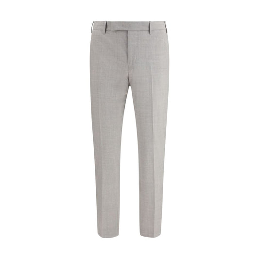PT Torino Gray Fleece Wool Dress Pants - Contemporary Elegance