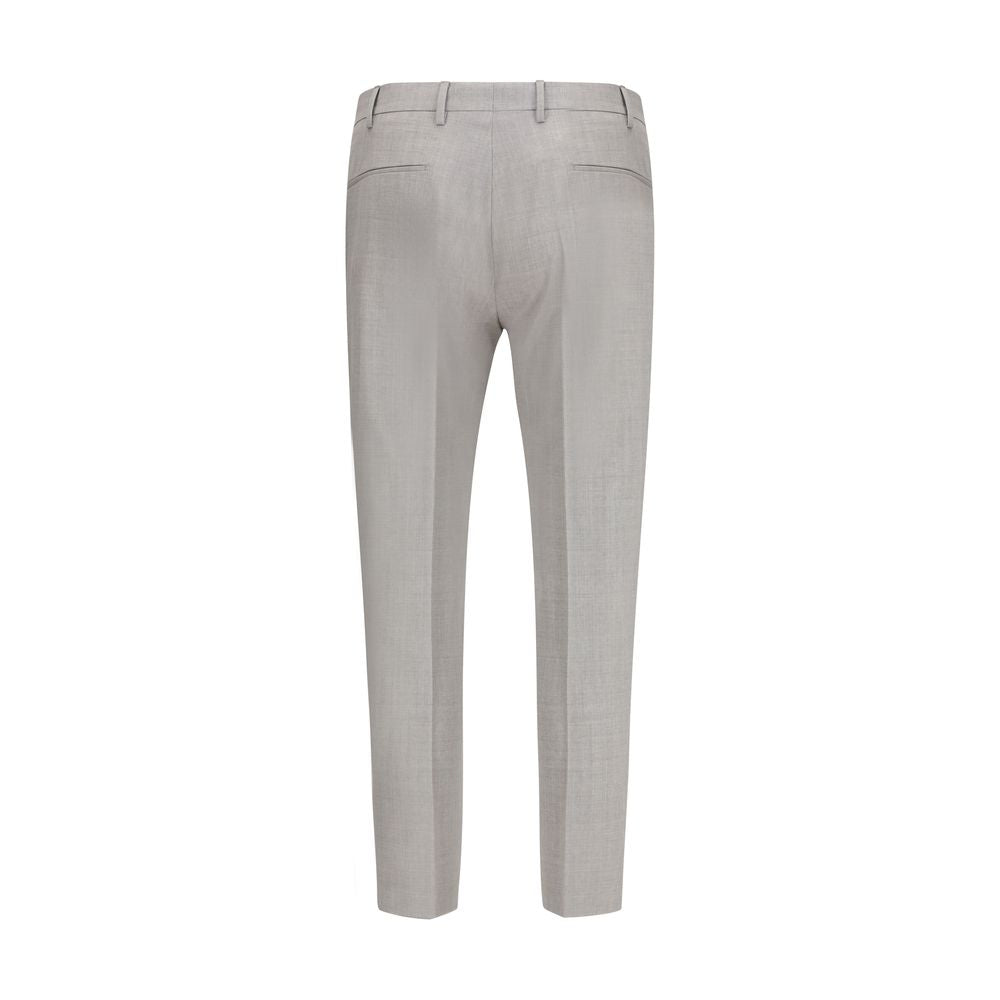 PT Torino Gray Fleece Wool Dress Pants - Contemporary Elegance