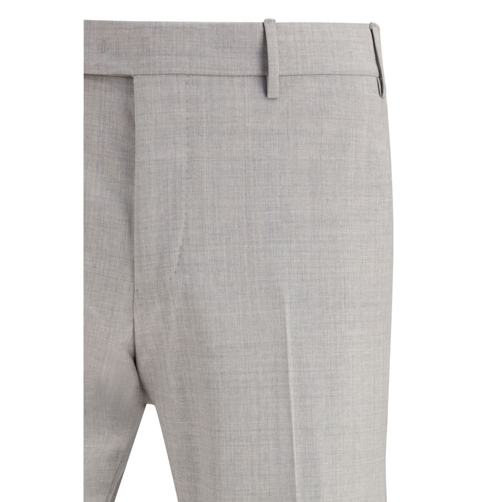 PT Torino Gray Fleece Wool Dress Pants - Contemporary Elegance