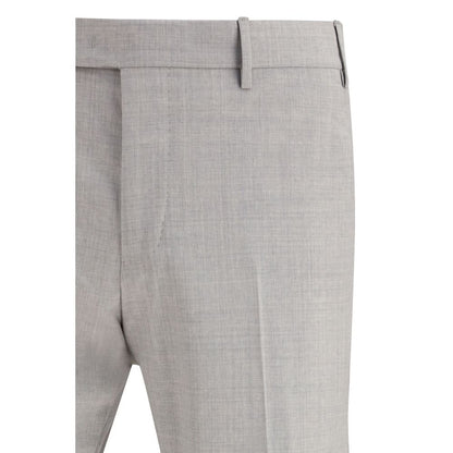 PT Torino Gray Fleece Wool Dress Pants - Contemporary Elegance