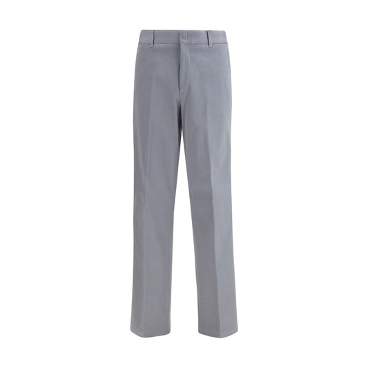 Fendi Gray New Rich Cotton Gabardine Pants