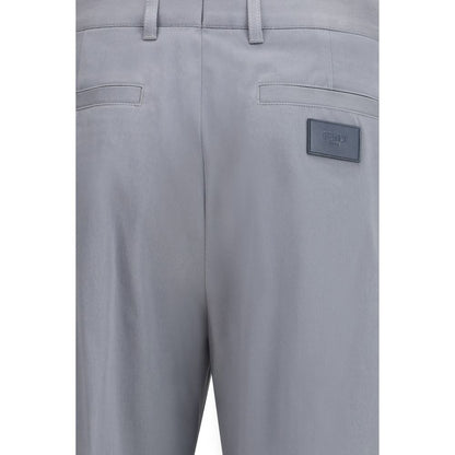 Fendi Gray New Rich Cotton Gabardine Pants