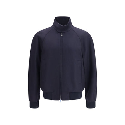 Fendi Blue Cashmere Bomber Jacket