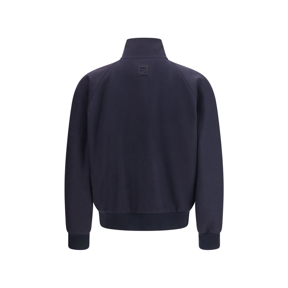 Fendi Blue Cashmere Bomber Jacket