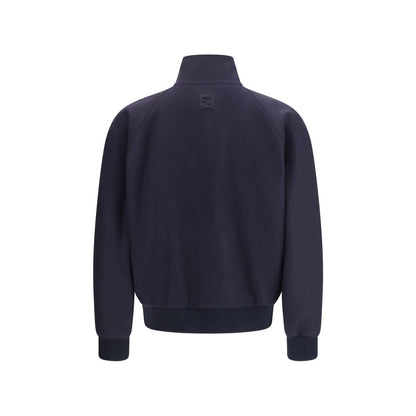 Fendi Blue Cashmere Bomber Jacket