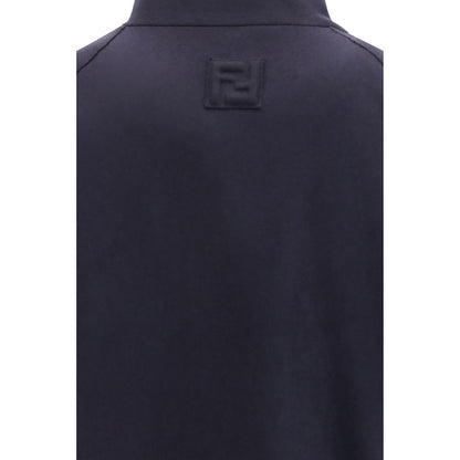 Fendi Blue Cashmere Bomber Jacket