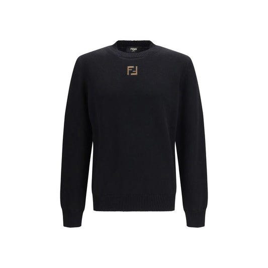 Fendi Black FF-motif Wool Sweater for Men